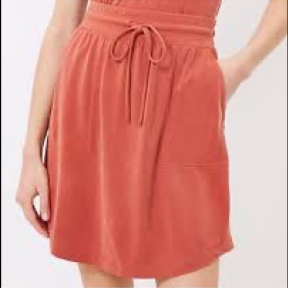 Lou‎ & Grey Sandwashed Skirt in Red Clay Color Size Small